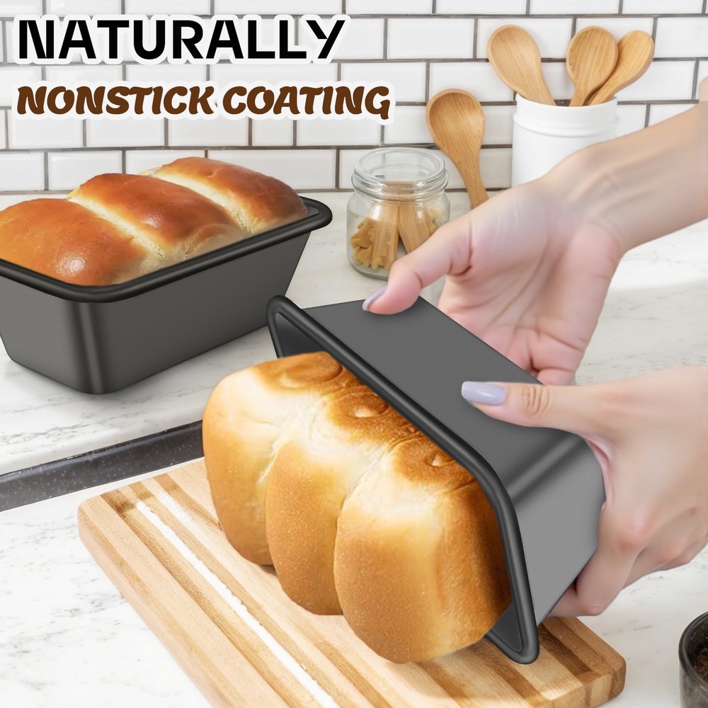 Baking Pans Set, Nonstick Bakeware Sets, Oven 6 Pieces Dark Gray