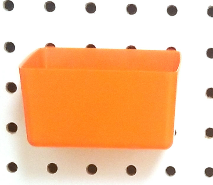 Small Plastic Orange Pegboard Storage/Part Bins, Multi-Pack Pricing JSP Brand