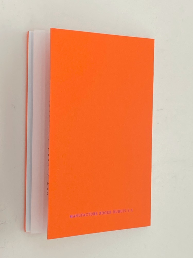 Authentic Unfilled Roger Dubuis Warranty Certificate Card