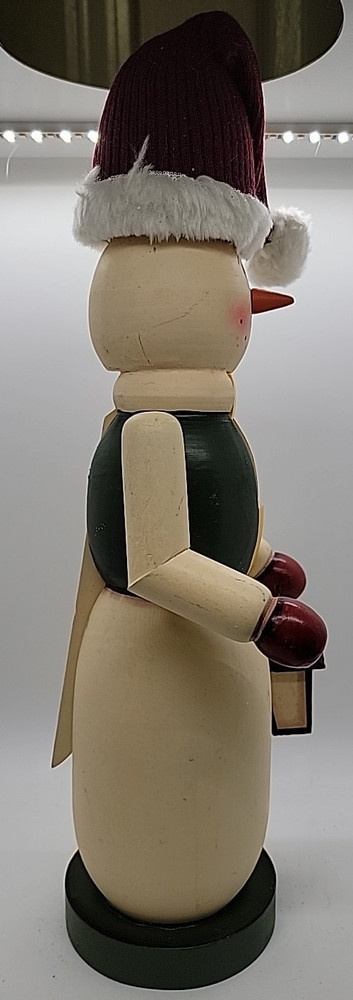 15" Snowman With Lantern & Red Hat Nutcracker