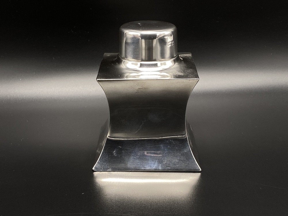 Antique Edwardian Sterling Silver Tea Caddy Unusual Shape Gorham 1909