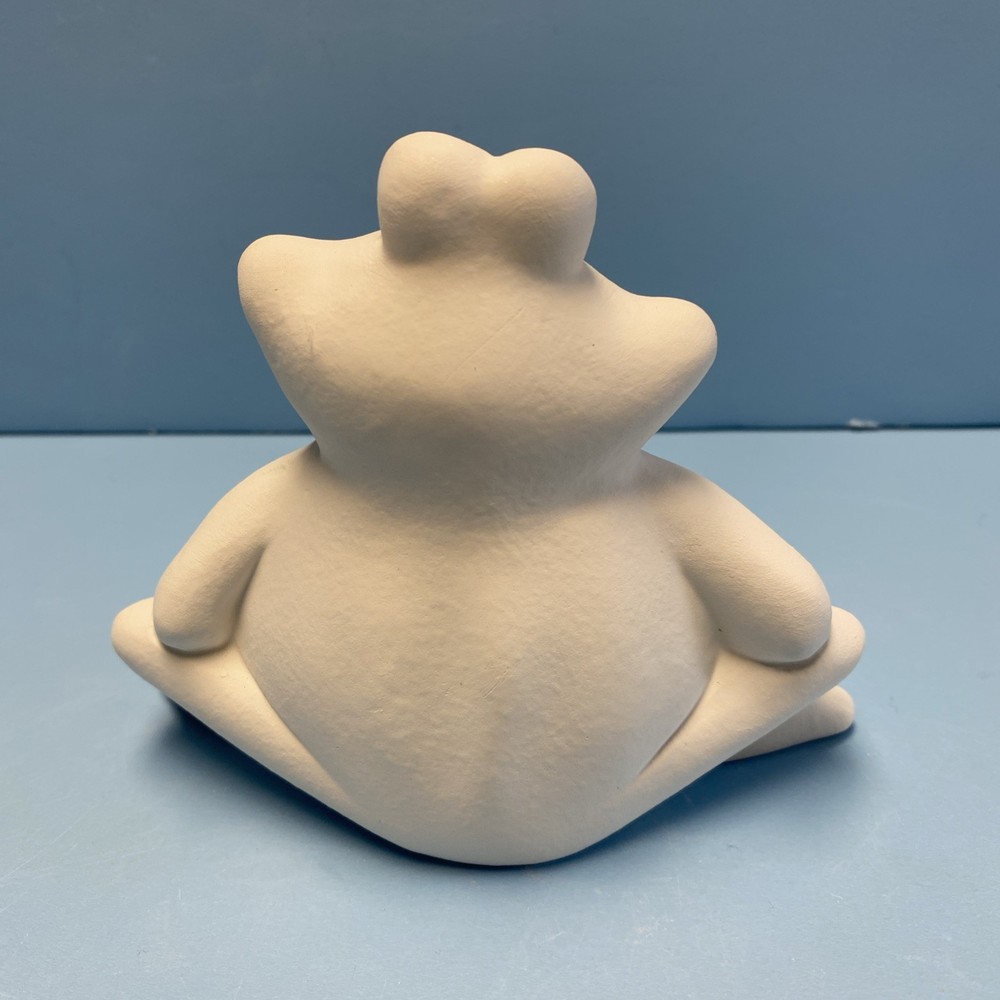 Ceramic Bisque Happy Frog Ready To Paint For Spring