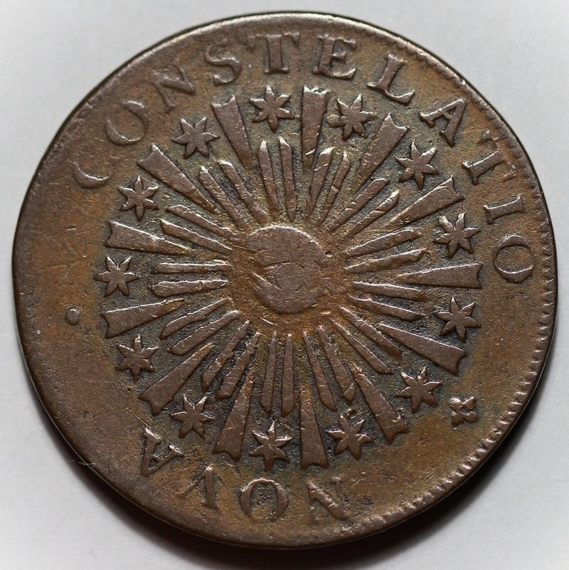 1785 Nova Constellatio Copper Coin - Blunt Rays - Crosby 1-B