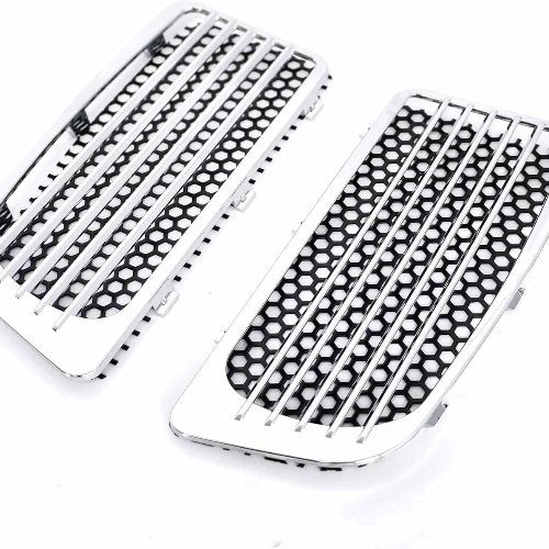 1 Pair Motorcycle Radiator Grille Screen, Engine Cooler Lower Fairing Chrome