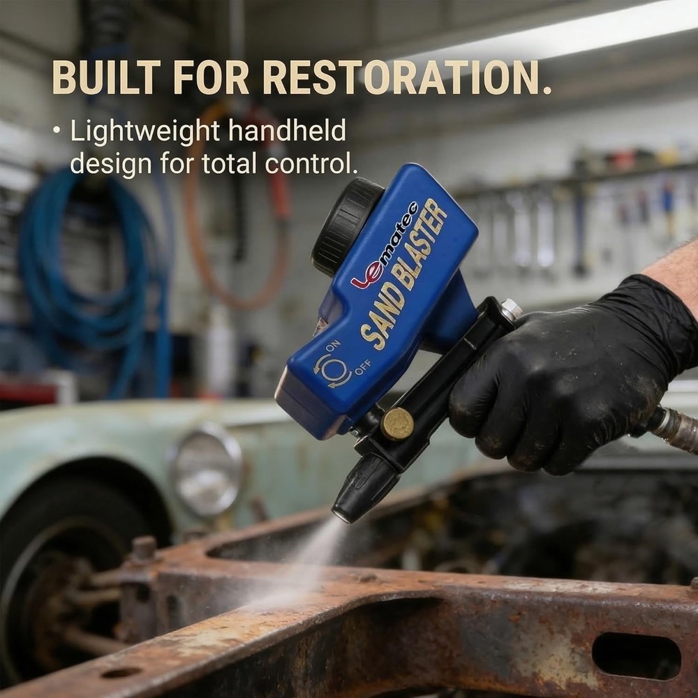Lightweight Sand Blaster Gun with Easy-Pull Trigger - Perfect for Detailed Work