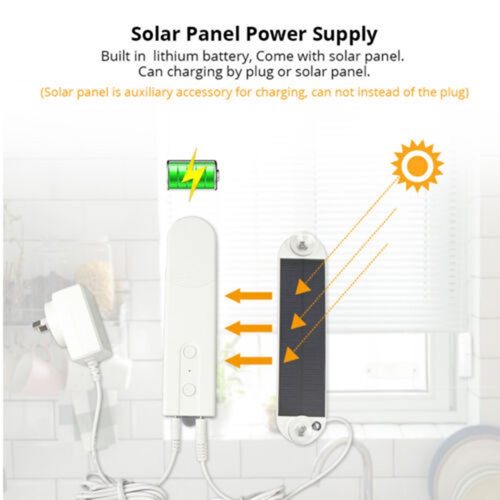 Smart Curtain Motor Roller Blinds Shutter Drive DIY With Solar Panel NEW