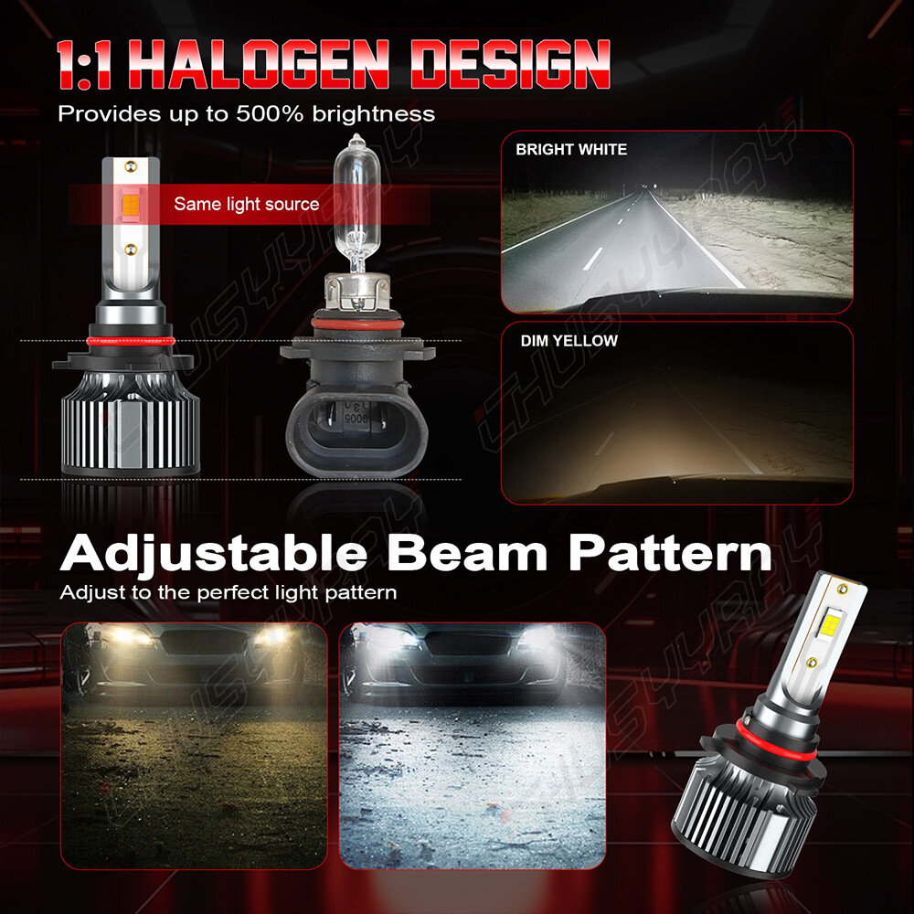 For Buick LaCrosse 2014-2016 Combo 2x 9012 LED Headlight dual Bulbs Kit 6500K