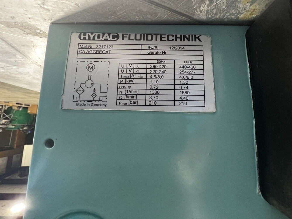 Hydac Fluidtechnik # 3217123 Hydraulic Pump