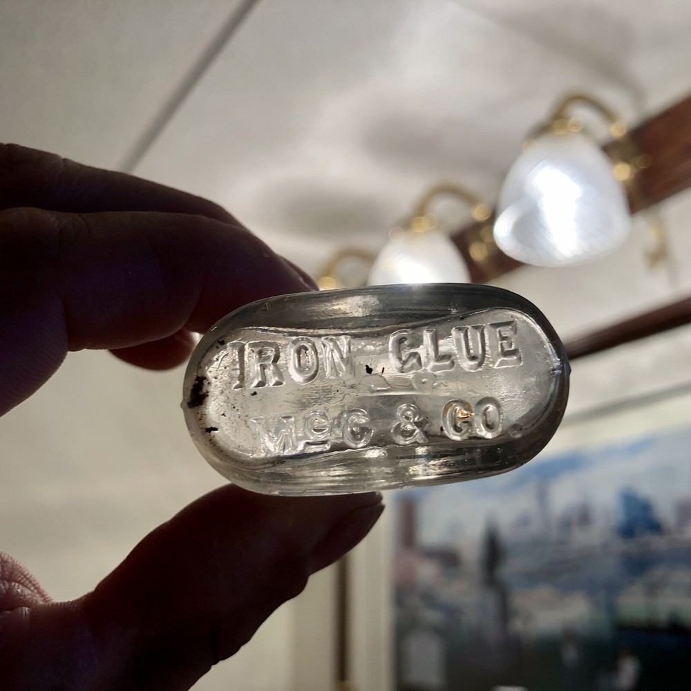 Blown Hardware Type Bottle McCormick & Co Iron Glue Baltimore MD Maryland Nice