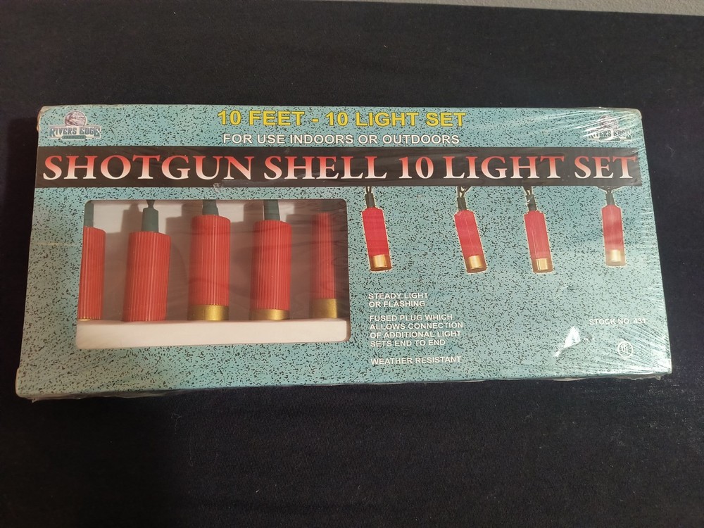 SHOTGUN SHELL 10 Light Set Inside or Outside Steady or Flashing!  Hunter NEW