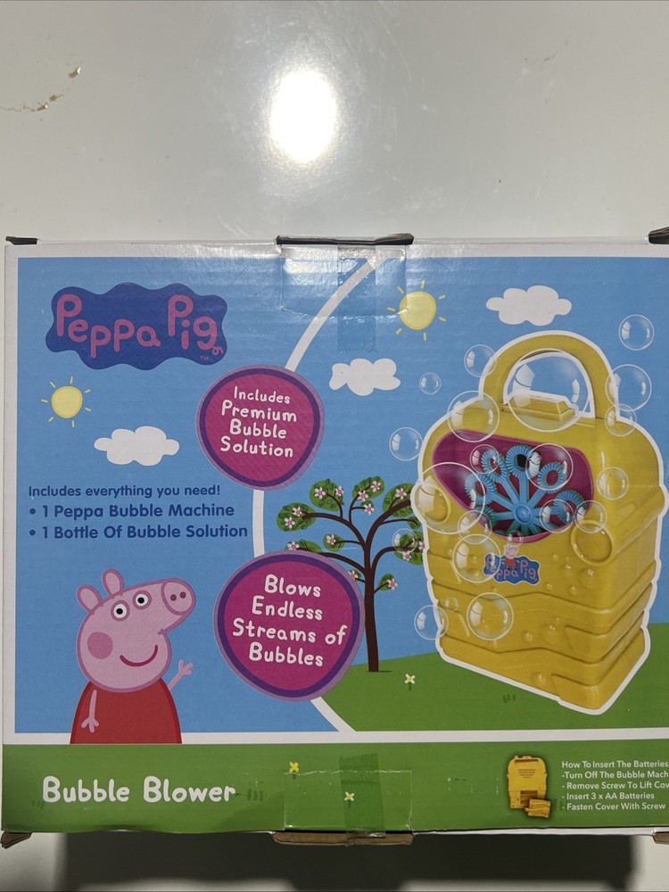 Peppa Pig Bubble Blowing Machine for Kids and Toddlers, Bubble Maker