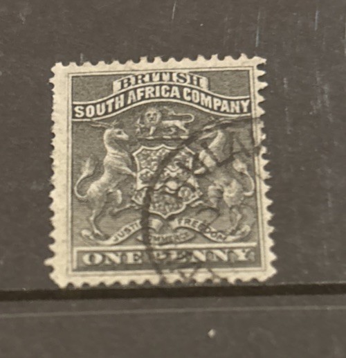 RHODESIA QV SG1, 1d black, FINE USED.
