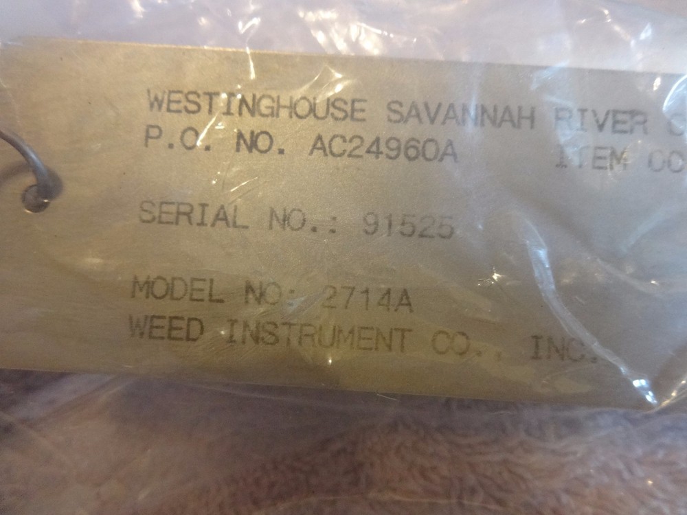 WEED INSTRUMENT TEMPERATURE SENSOR ELEMENT MODEL 2714A