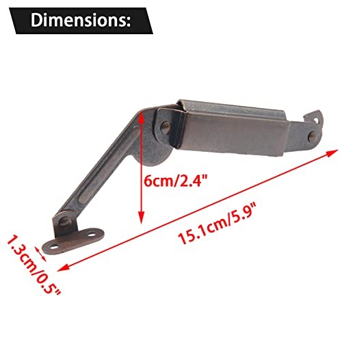 Spring Lid Support Hinge, 2Pcs Left and Right Lid Support Hardware Hinge for
