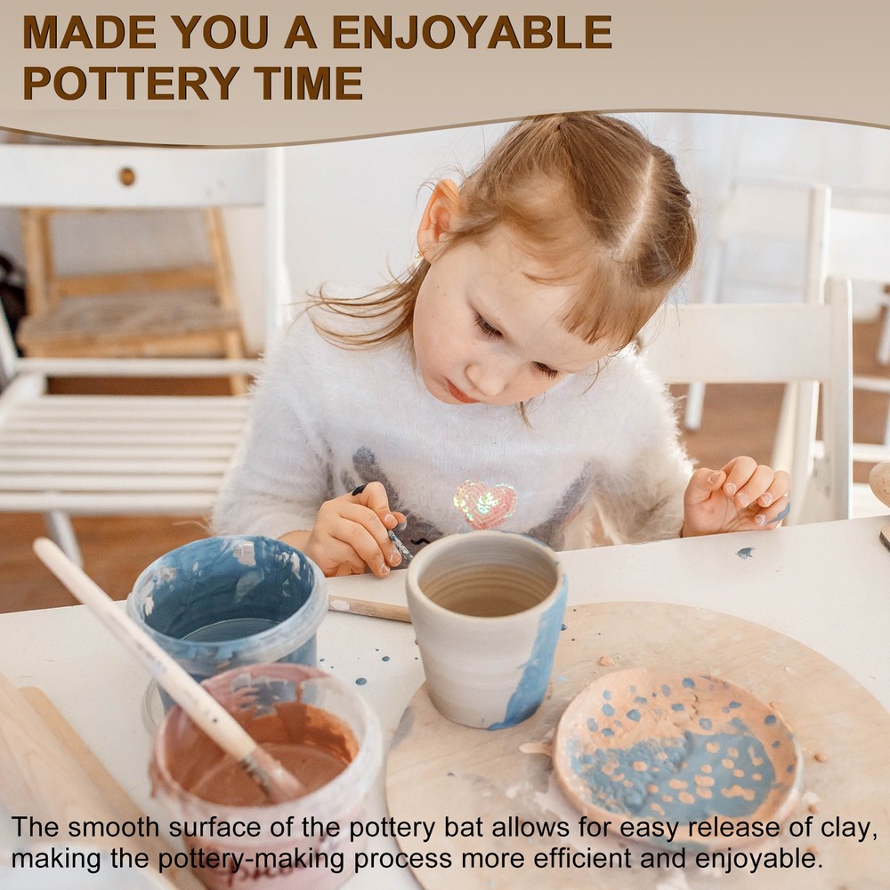 3 Pack 9" Pottery Wheel Bat, 1/3"Thick Square