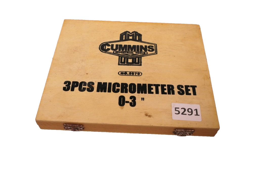 Cummins Industrial Tools 3 Piece Micrometer Set 0-3"