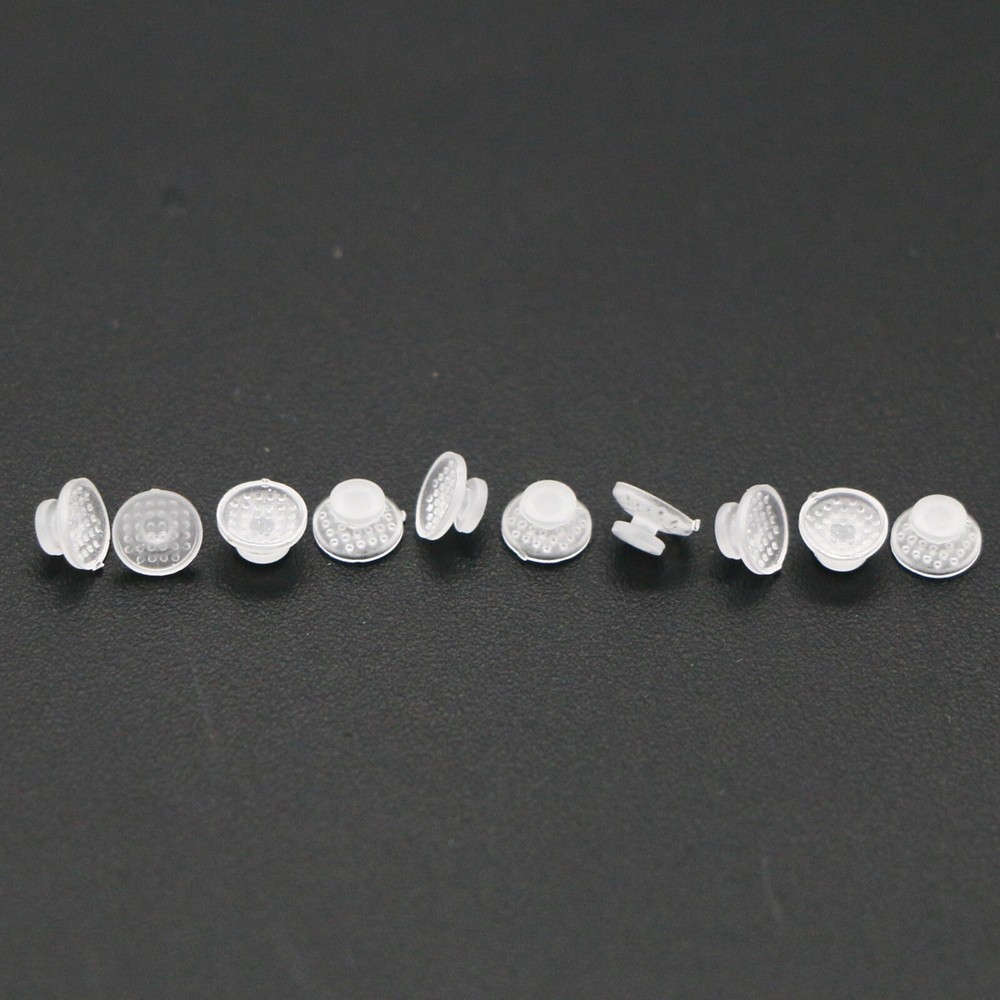 10Pcs/Pack Dental Orthodontic Ceramic Lingual Button Clear Bondable Round Base