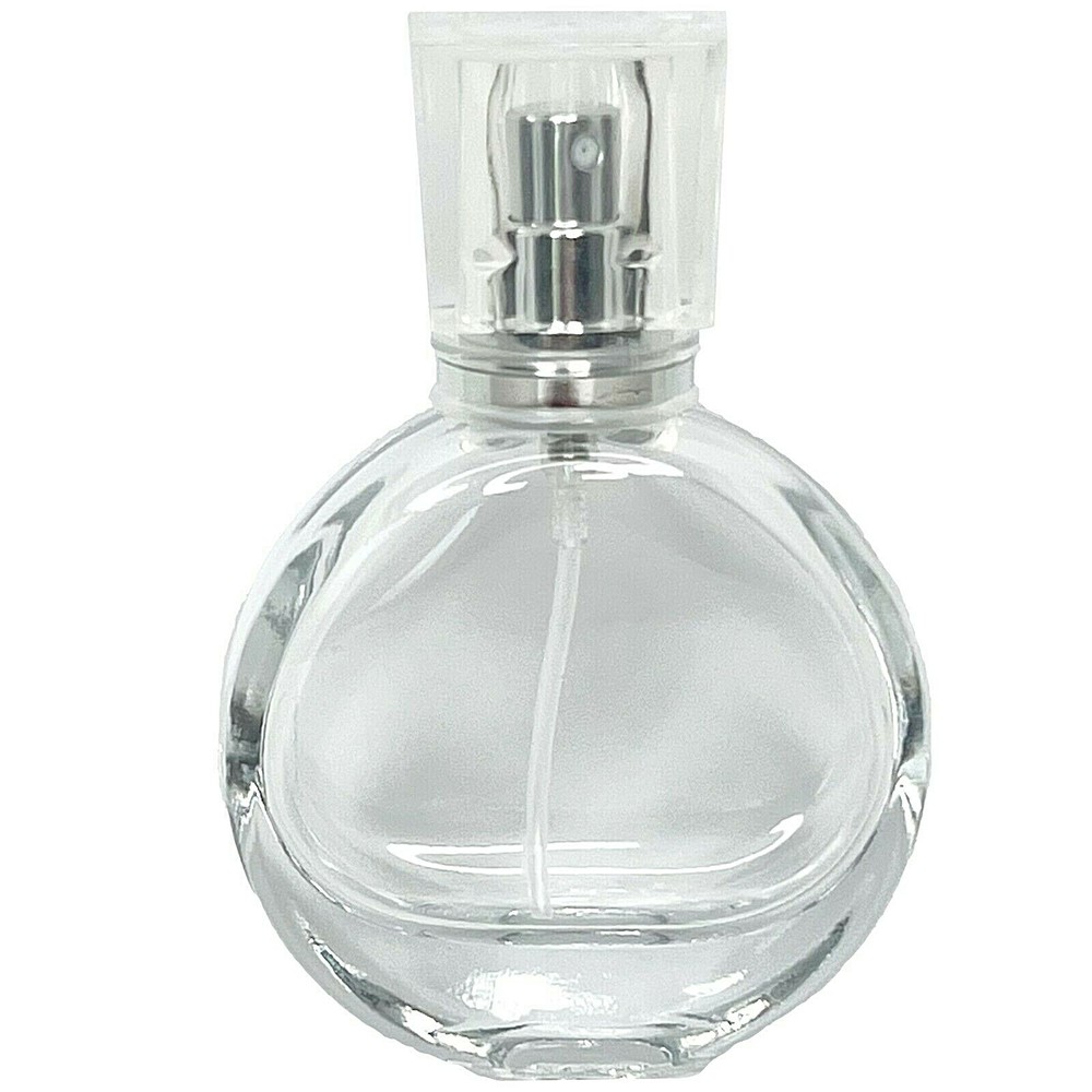 25ml empty glass perfume oval spray bottles metal silver atomizer decant