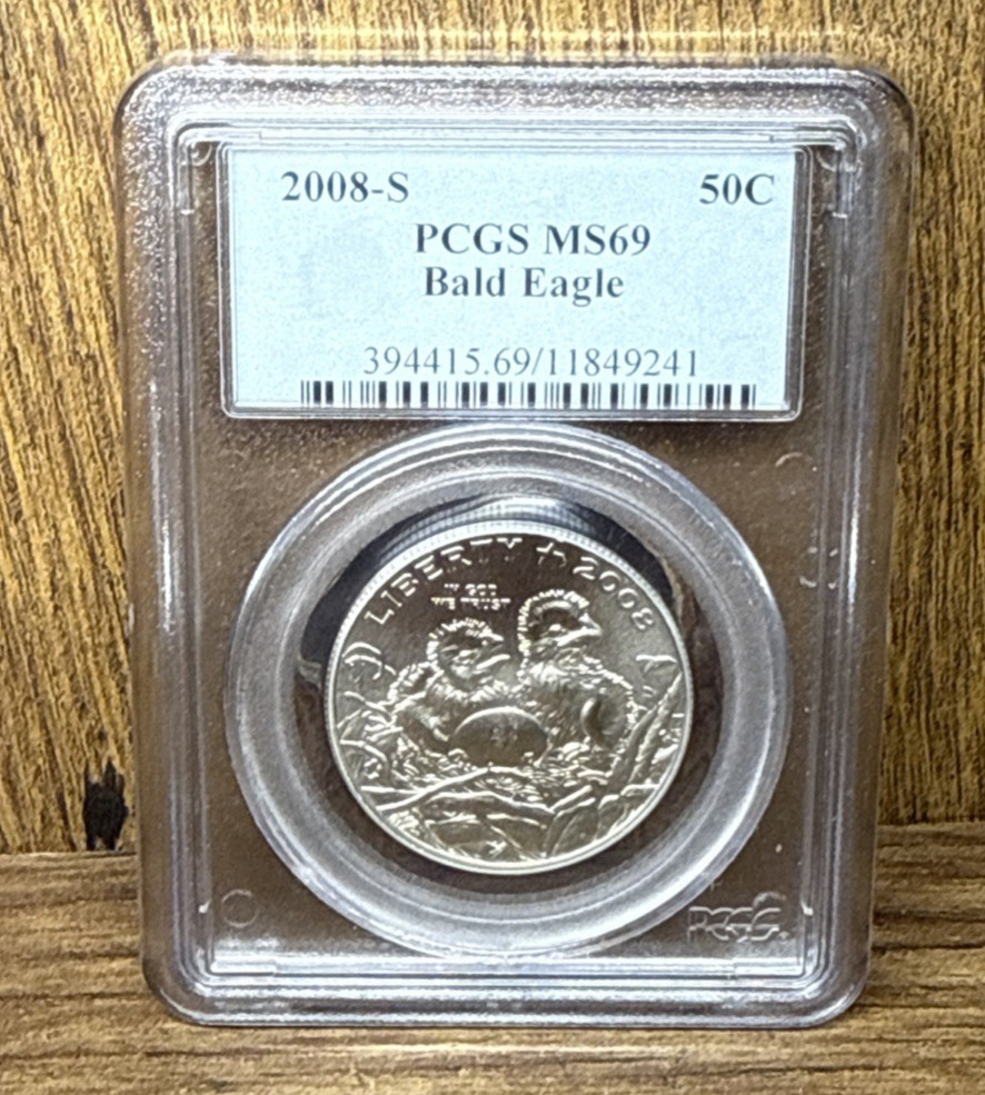 2008-S Bald Eagle Commemorative Half Dollar Graded PCGS MS69