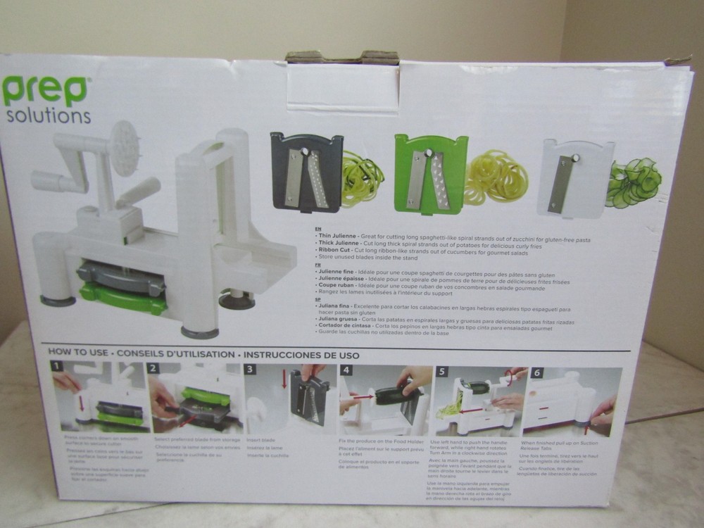 Prep Solutions Deluxe Spiral Cutter 3 Options Quick & Easy In Box