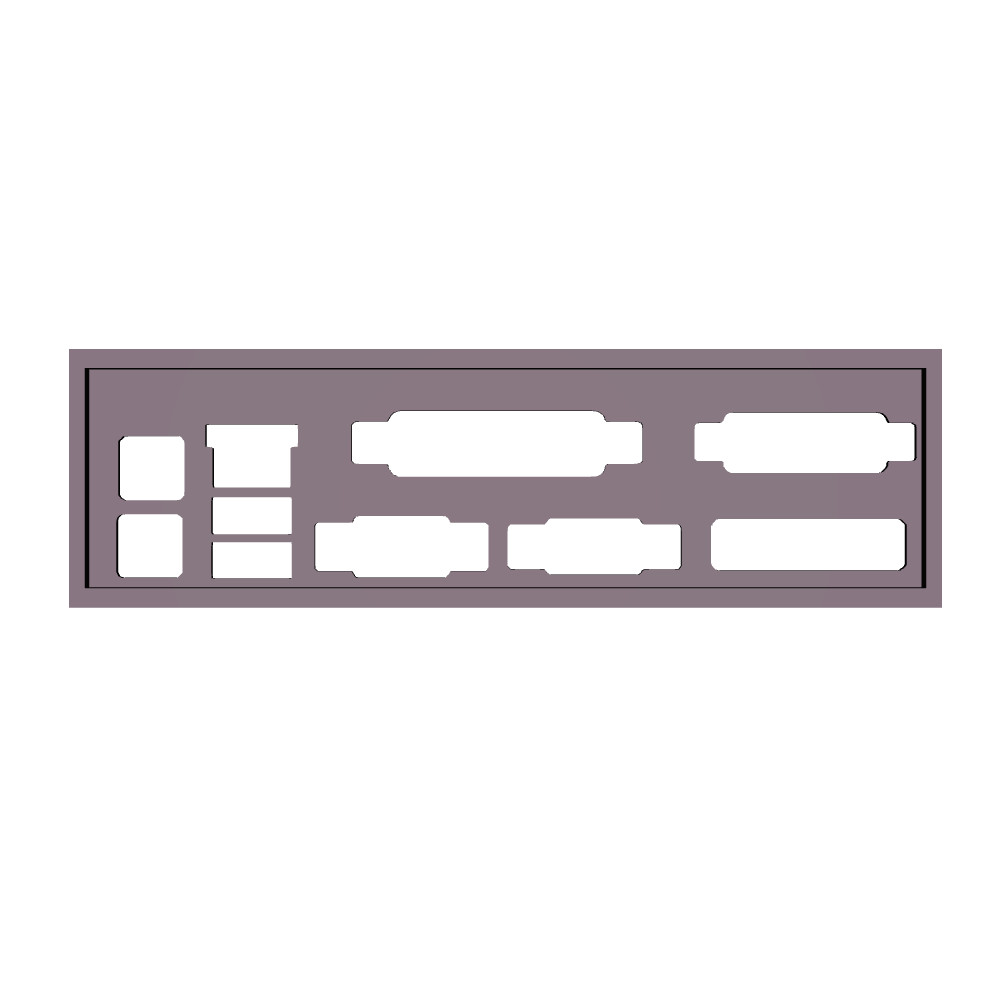 Asus P4S-LA I/O Shield, 3D Printed, IO Backplate
