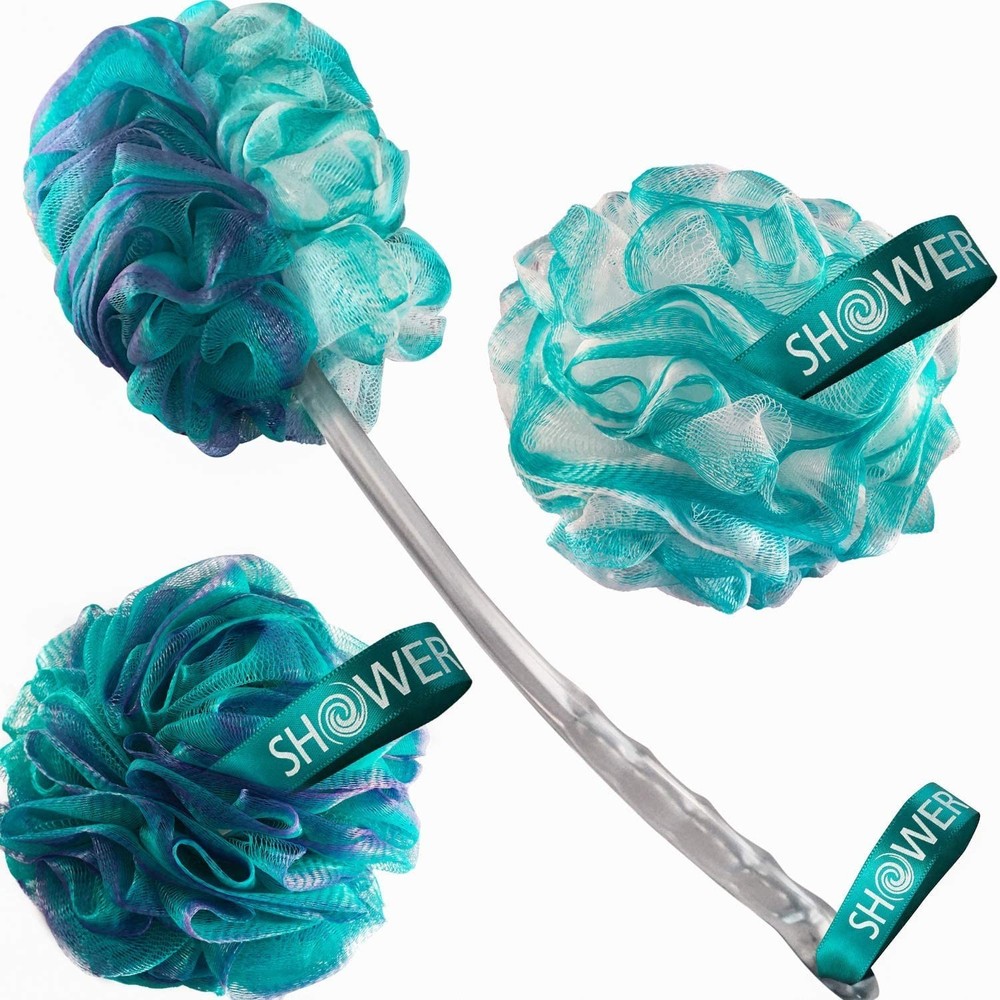 Deluxe Double-Sided Back Scrubber & Luxurious Bath Pouf Set - Ideal for Gifting