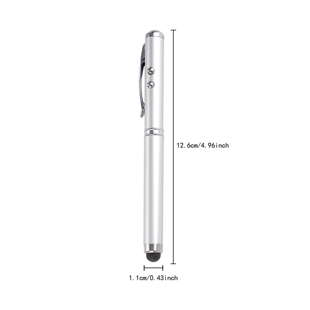 Metal Multi-Function Pen, Touch Screen Stylus, Flashlight with White Light, I...