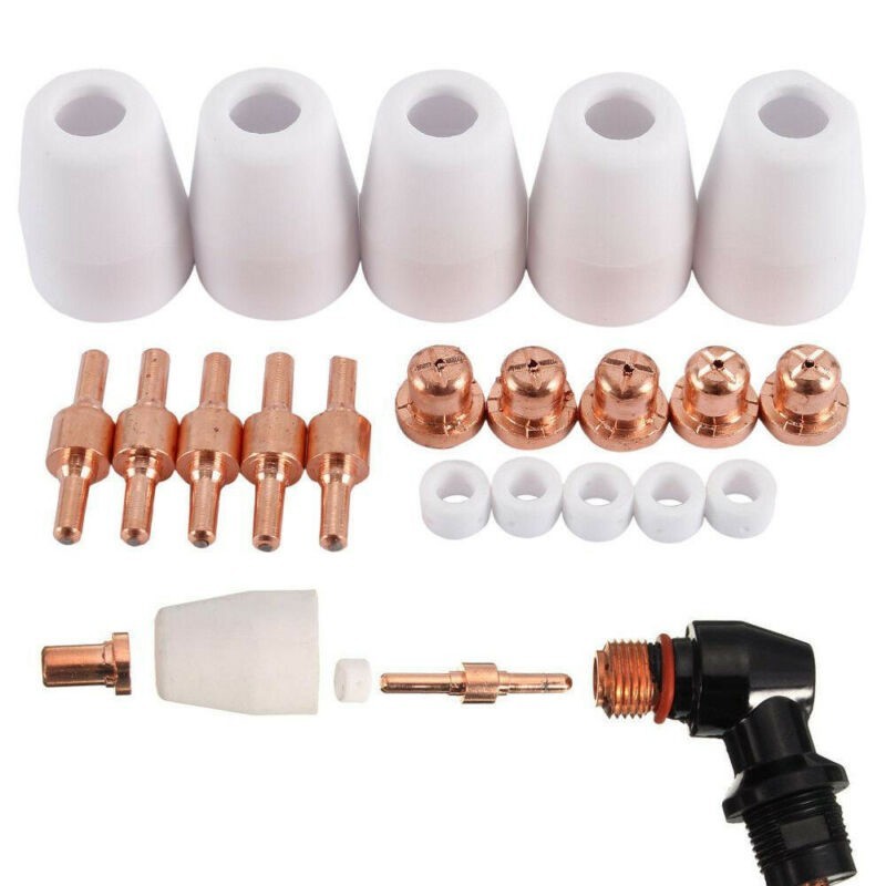 For Cutter CUT40/50 Plasma Electrodes Tips Kits Shield Cups Nozzle Useful