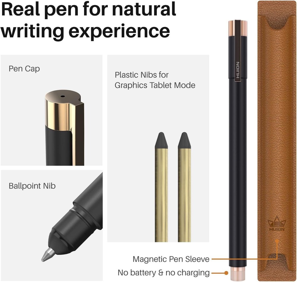 HUION Note 2-in-1 Notebook Paper Drawing Tablet Electronic Writing Pad 9.5x7inch
