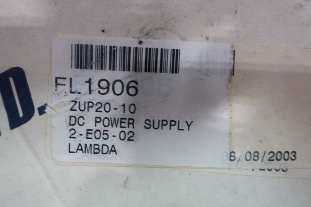 Lambda ZUP20-10 Zero-up Programmable Dc Power Supply
