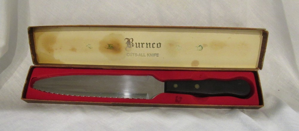 Vintage Burnco Cuts-All Knife in original box - Preowned