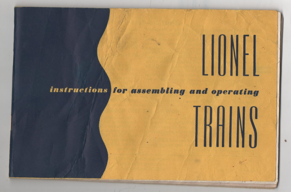 ORIG 1952 INSTRUCTIONS FOR ASSEMBLING OPERATING LIONEL TRAINS Missing page 21/22