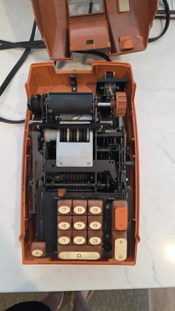 Vintage Sears Adding Machine Model 888.58801 Burnt Orange