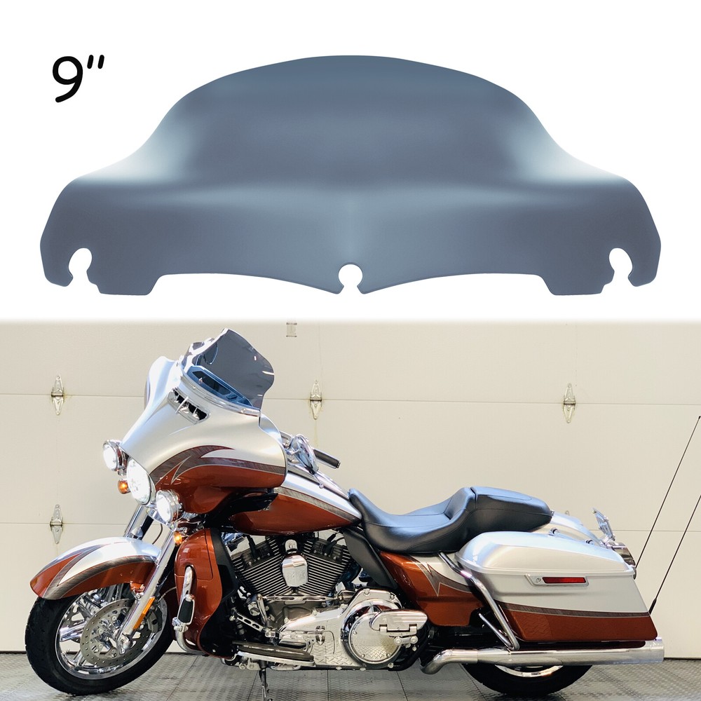 9" Wave Windshield Windscreen For Harley Electra Glide Ultra Classic 2014-2019