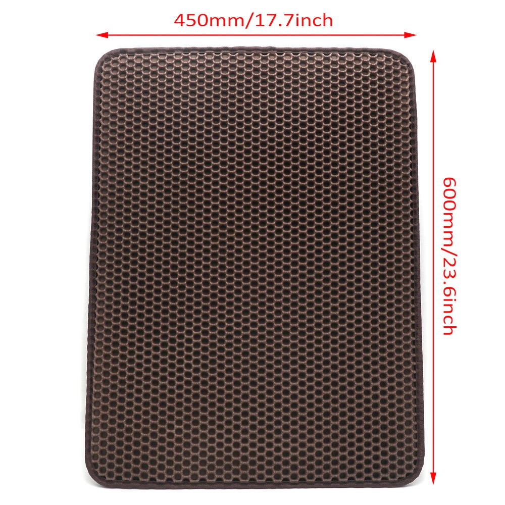 60X45 Brown Cat litter Mat Double Layer Pad Trapper Folding Pad EVA Foam Rubber