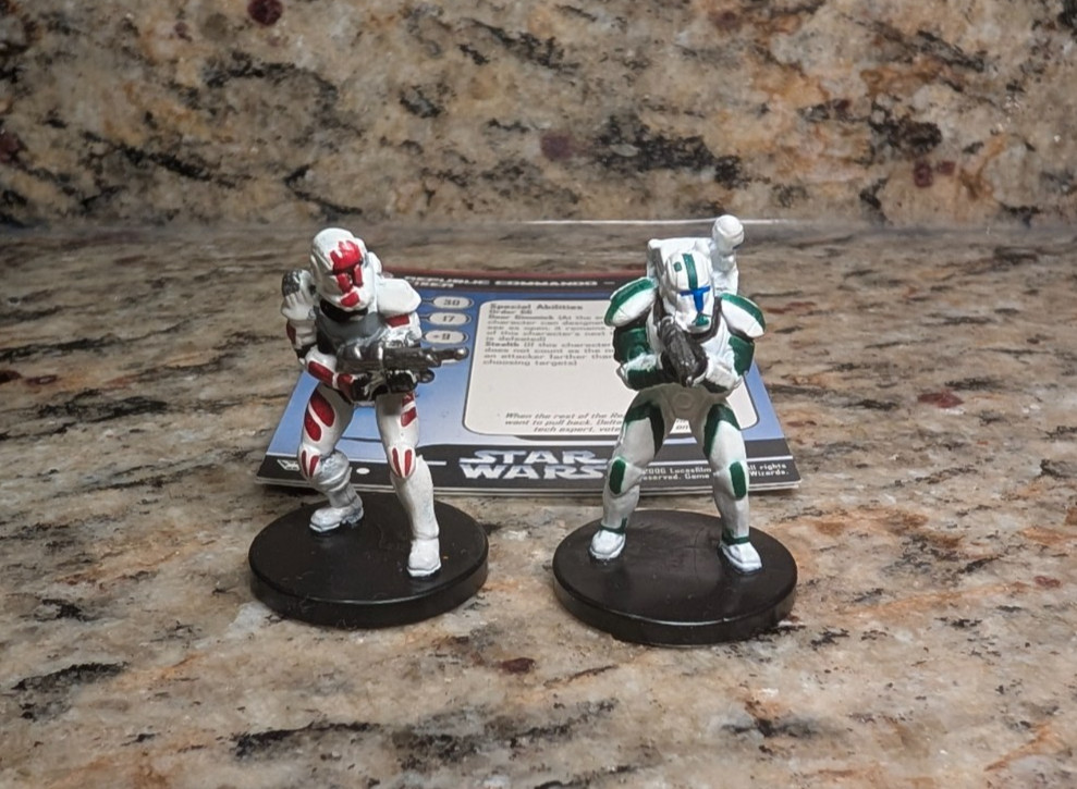 WOTC Star Wars Miniatures - Delta Squad - Clone Commando Sev & Fixer
