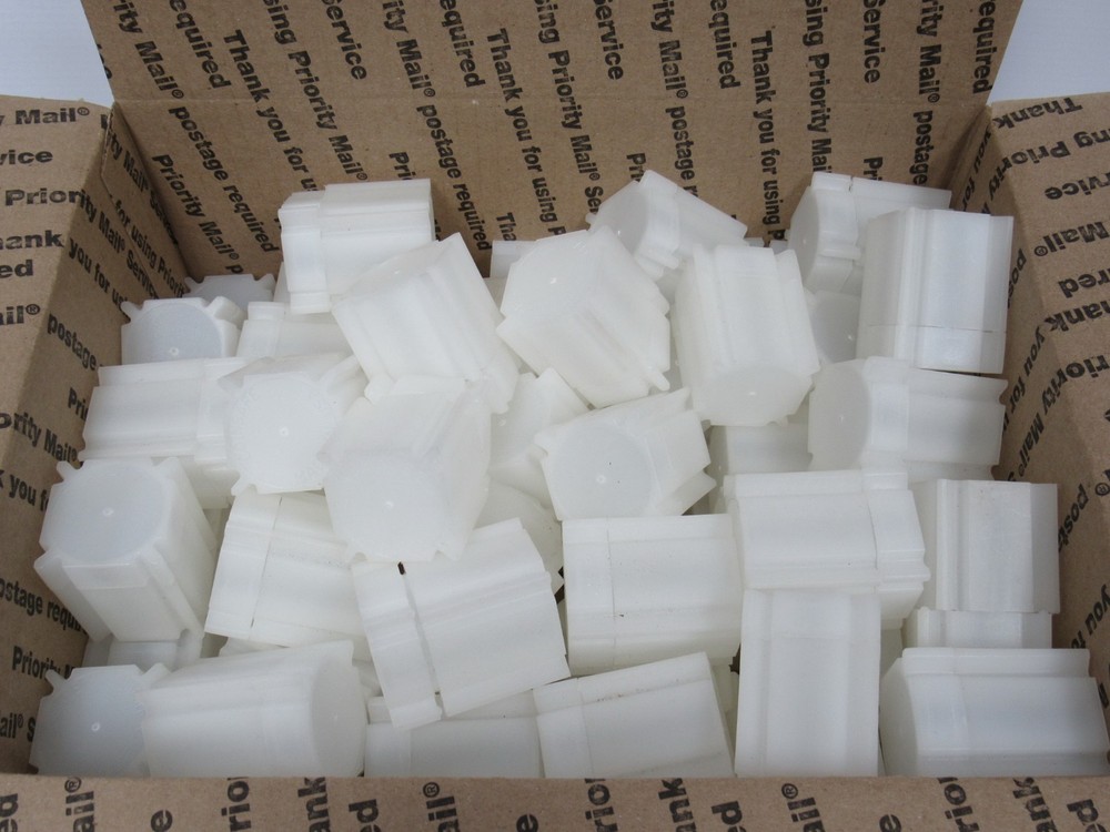 BOX 73 EMPTY COIN TUBES SQUARE DESIGN STACKABLE COINSAFE HALF DOLLAR SIZE 2''