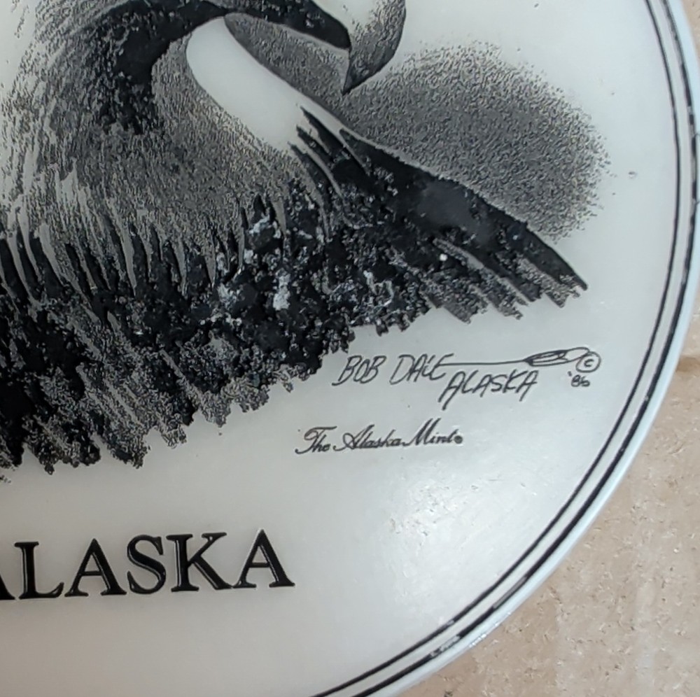 The Alaska Mint Wildlife Coaster Set 4pc acrylic Bald Eagle, bear,l