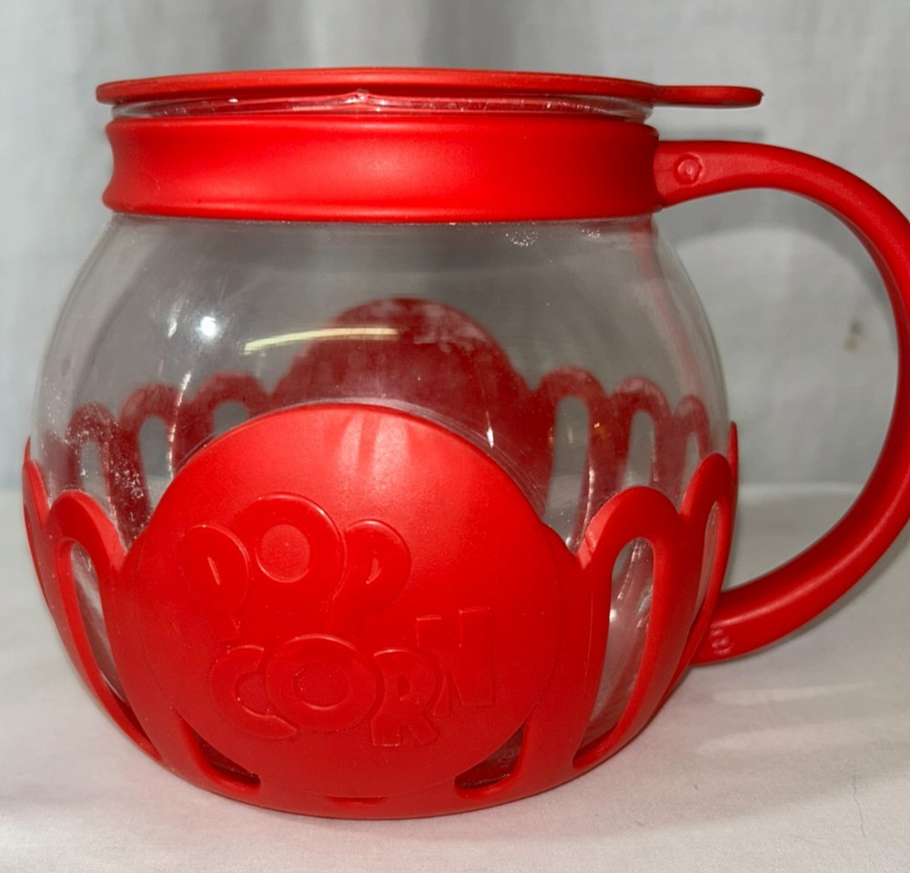 Ecolution Red MiniPop Microwave Popcorn Popper with lid for butter