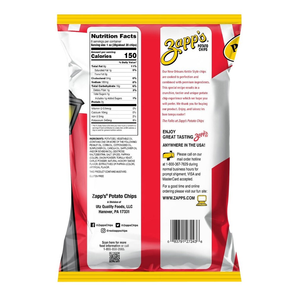 8oz.Zapp's Cajun Crawtator