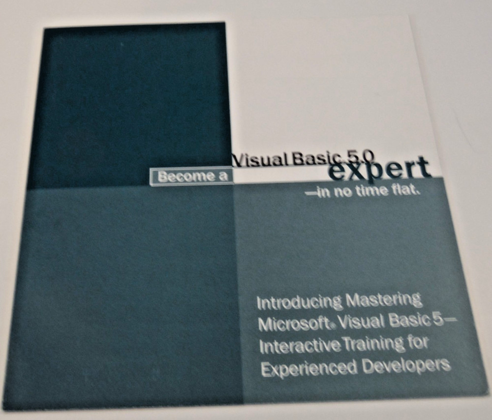 Microsoft Visual Basic 5.0 Professional Edition VB5 Pro CD-ROM in Retail Box