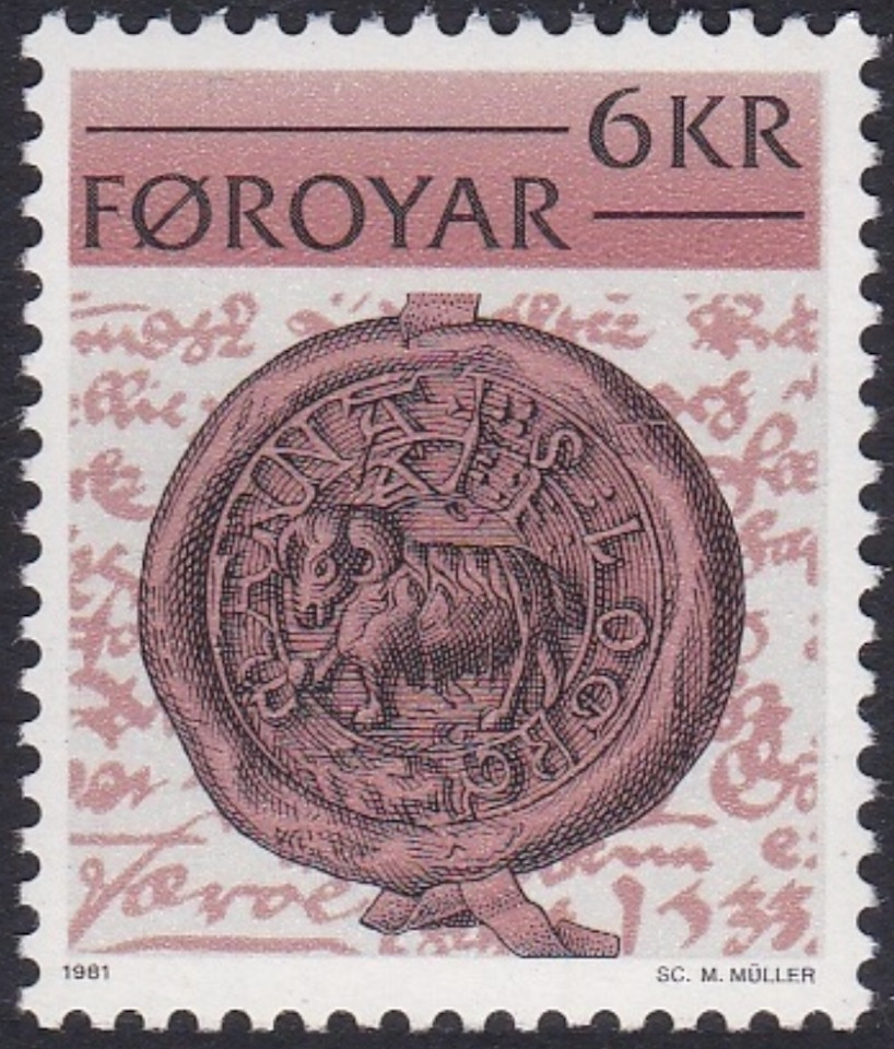Faroe #Mi68 MNH 1981 Historical Documents Seal [68]