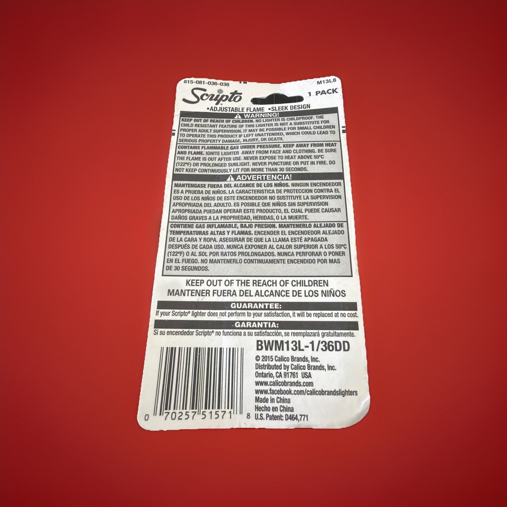 Scripto Premium Quality Lighter *Colorful Skull Design* (Adjustable Flame)