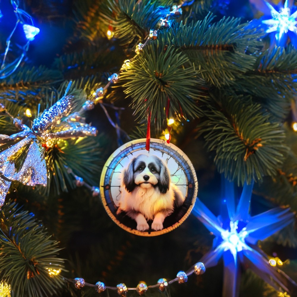 Lowchen Design Holographic Dog Ornament