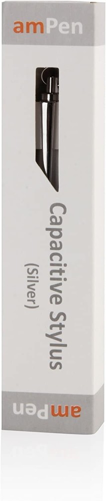 amPen Stylus, Capacitive Stylus Ultra-Sensitive , Silver, Non-Replaceable Tip