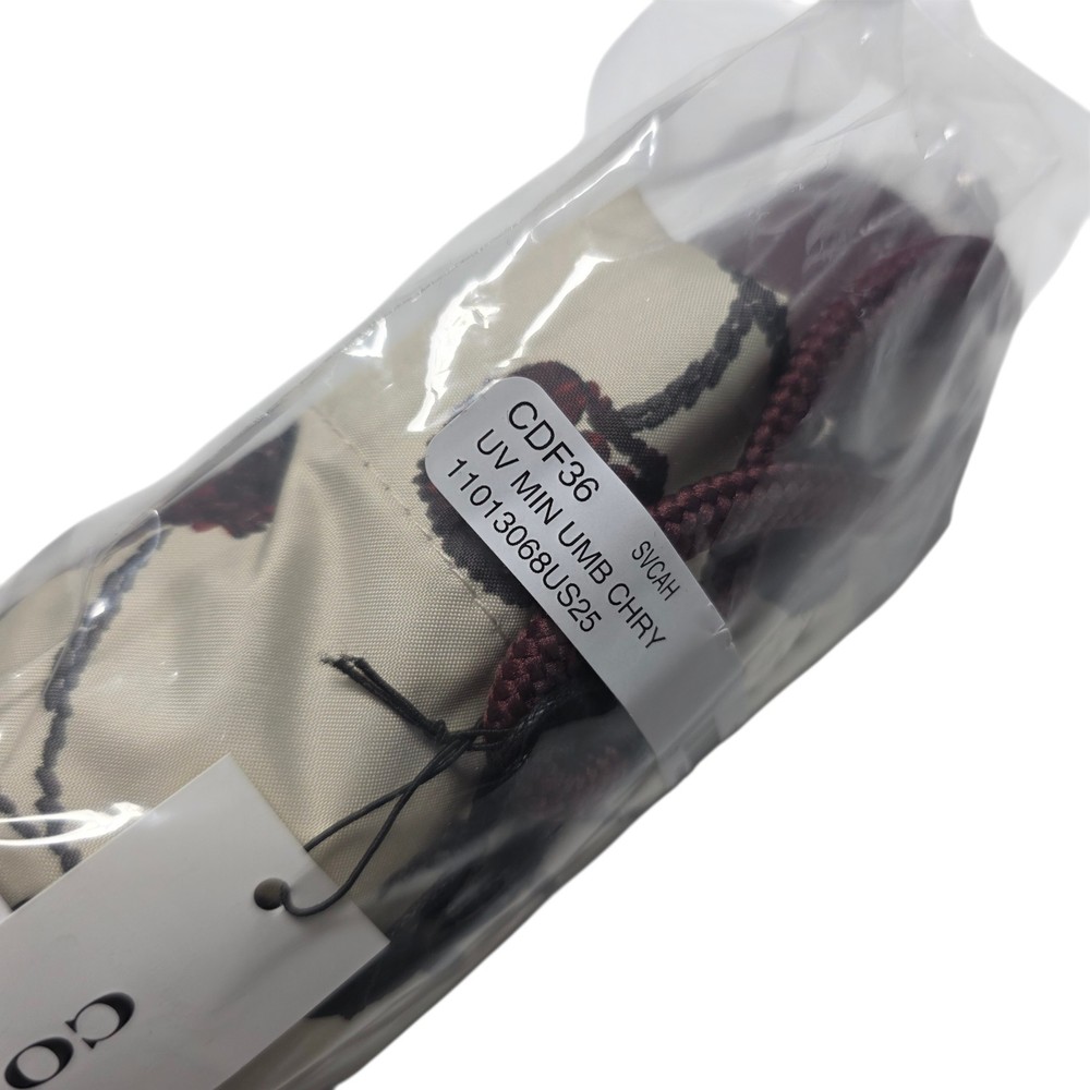 New Coach Mini Umbrella Cherry Print Off White NWT