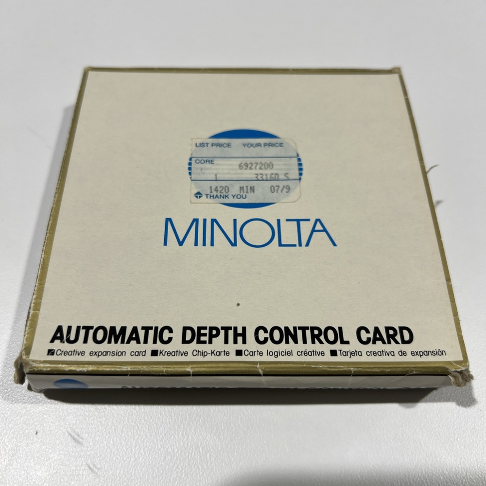 Minolta Automatic Depth Control Card - OVP + Case Original Box Manual EUC