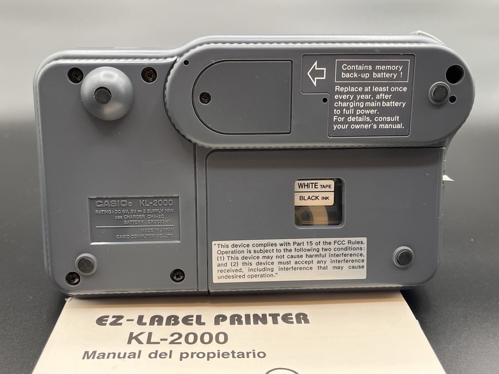 New CASIO KL-2000 EZ-Label Printer with Power Adapter