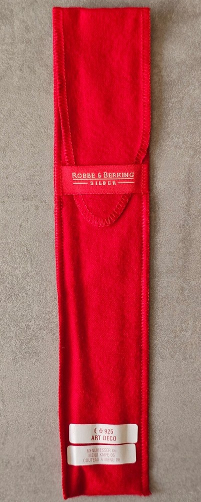 Robbe And Berking Deco Art Dinner Knife 925 Sterling Silver