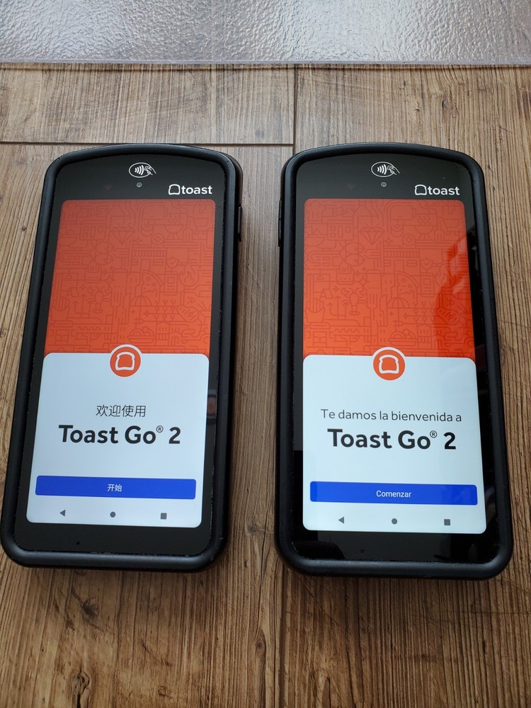Two(2) Toast Flex POS Go 2 Handheld Tablet Mobile Computer Device - TG200